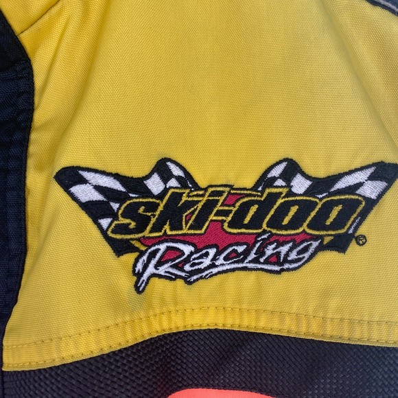Ski-Doo X-Team Racing Shell Snowmobile Jacket ROTAX Sno Gear Yellow Orange M - Picture 6 of 16